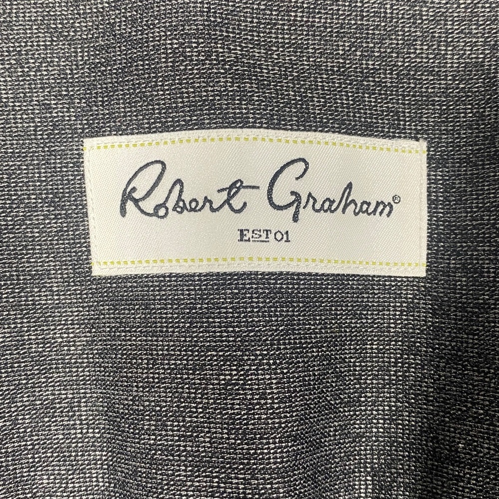 Robert Graham Men’s Gray Button Down Dress Shirt Size XXL - Picture 5 of 9
